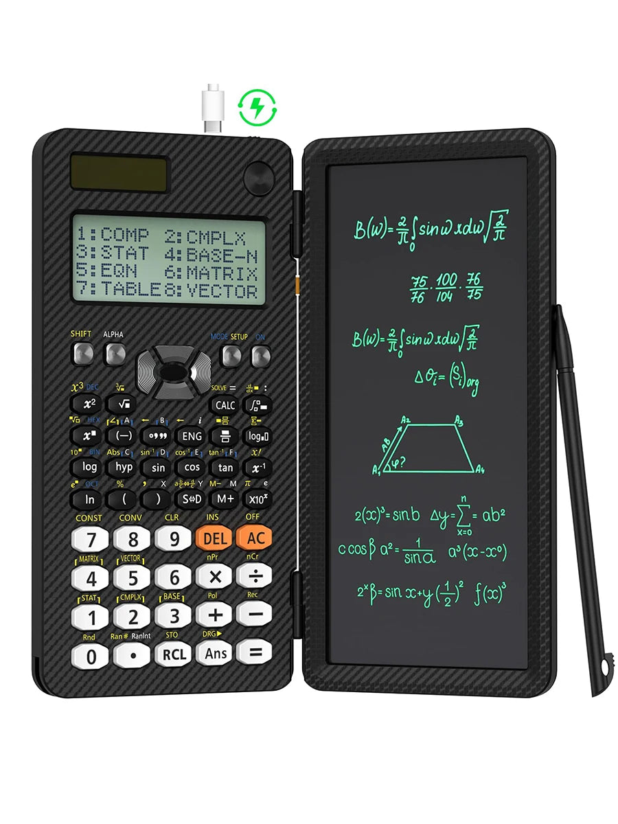 Calculator with drawing tablet