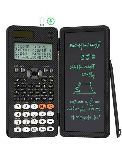 Calculator with drawing tablet