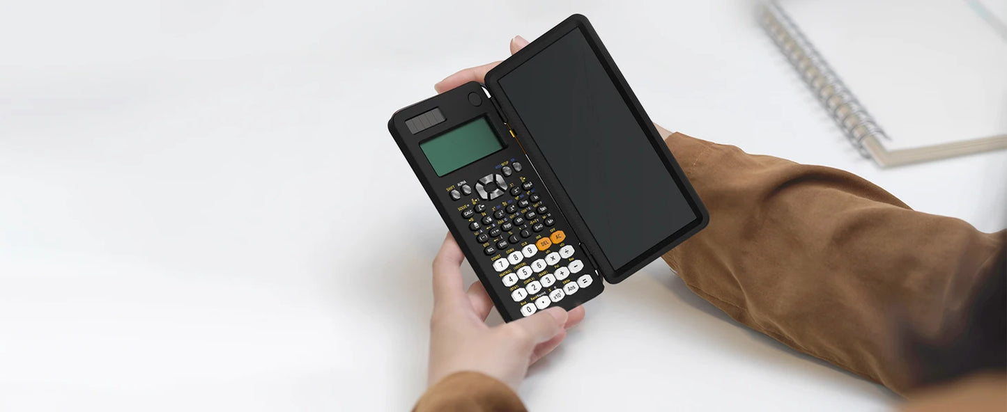 Calculator with drawing tablet