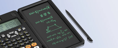 Calculator with drawing tablet