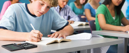 Calculator with drawing tablet