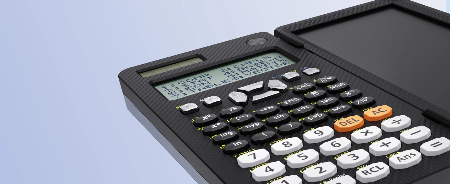 Calculator with drawing tablet