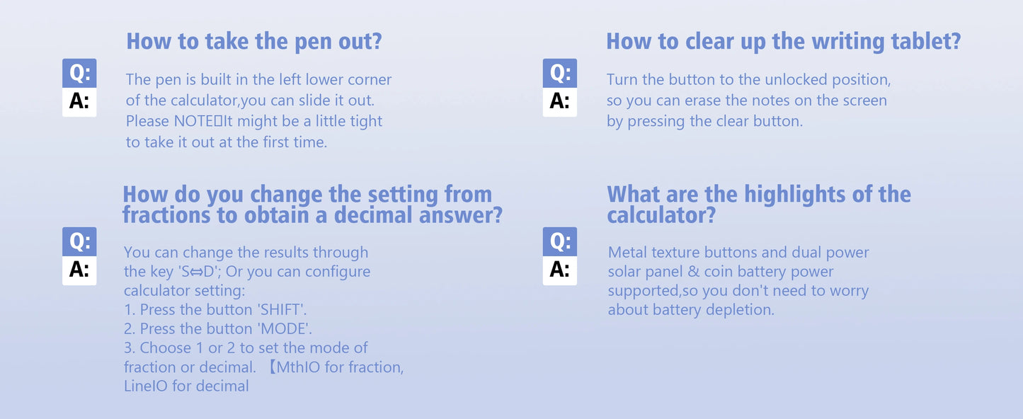 Calculator with drawing tablet