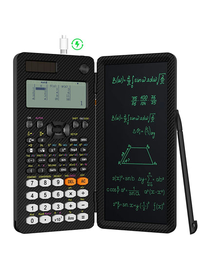 Calculator with drawing tablet